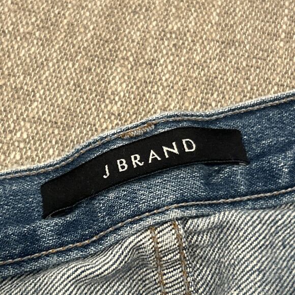 J Brand Jeans Ivy Womens 26 High Rise Bleach Wrecked Faded Cropped Button Fly - Picture 5 of 15